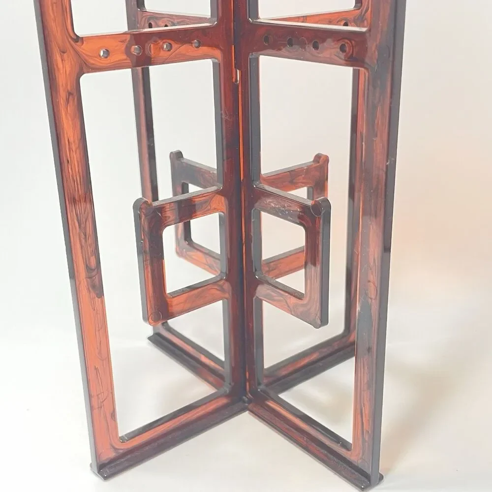 Vtg 1977 Tortise Lucite MCM Jewelry Earring Holder Norbert Specialty Corp USA